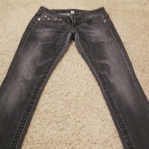 Black /Grey wash True Religion low rise Jeans